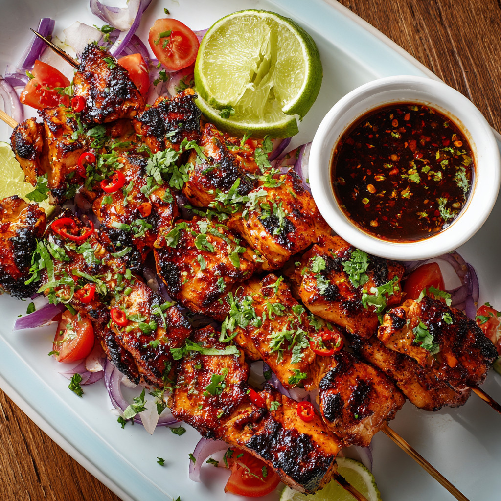Mexican Barbecue Chicken Skewers -