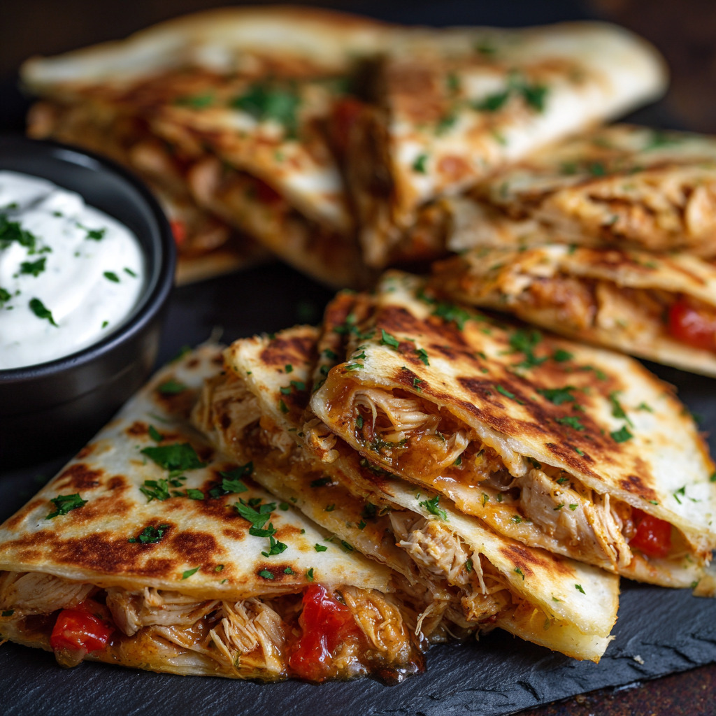 Mini Chicken Quesadillas - Mini Chicken Quesadillas
